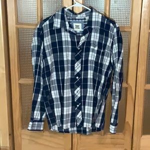 Paper Denim & Cloth Button Down Blue & White Shirt